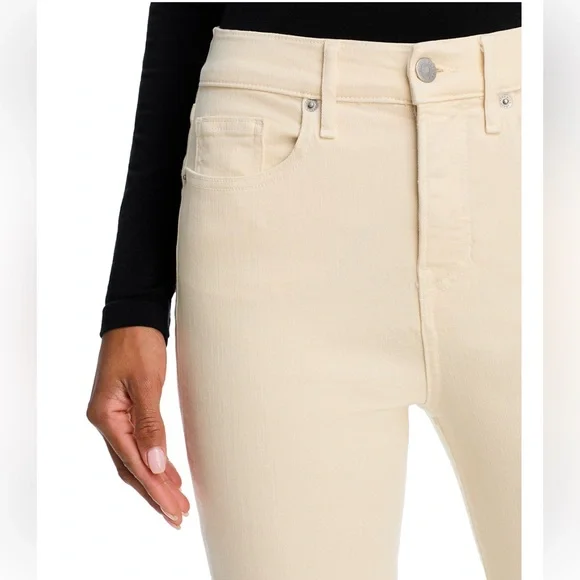 Veronica Beard Carson High Rise Ankle Flare Ecru Jeans Size 25 - Picture 6 of 14